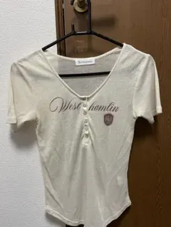 Birthday room VネックTシャツ 半袖 アイボリーのサムネイル