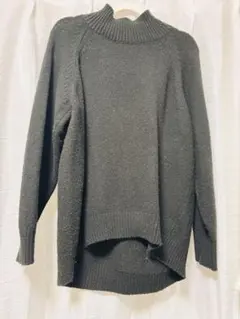 LOWRY'S FARM 黒 タートルネック ニットセーター