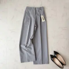 極美品✨《PLST》ワイドパンツ　ウールブレンドウォームリザーブ ストレッチ S