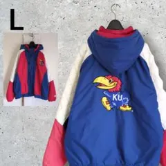 90s スターター　KANSAS JAYHAWKS　　L 中綿入りジャケット