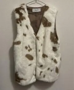 【美品】ガラファーベスト JEANASIS