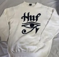 HUF ホワイト ニットセーター L