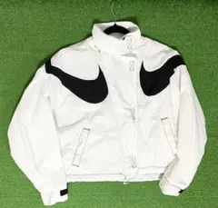 NIKE ビッグスウォッシュ!ウーブンジャケット!ブルゾン!ジャンパー!白!希少
