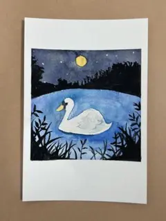 水彩画原画　『On a quiet night』