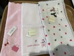 FURLA LAURA ASHLEY 等タオルハンカチ 3枚セット