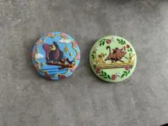 ディズニー　刺繍缶バッチ　2個