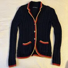 RALPH LAUREN ケーブルニット カーディガン M ネイビー