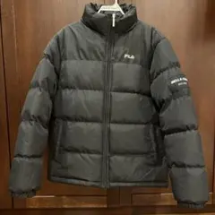 FILA ロゴ 刺繍 中綿入り ダウン ジャケット