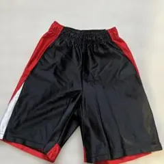 黒/赤 サイドパネル バスケットボールパンツ