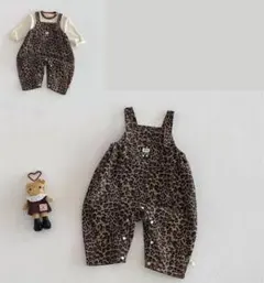 レオパードサロペット★韓国子供服★オーバーオール★ヒョウ柄★ベビーキッズ★子供服