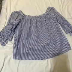 FOREVER 21 ストライプ オフショルダー ブラウス