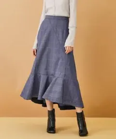 【INella】定価¥19800 S アシメパネルチェックスカート マーメイドのサムネイル