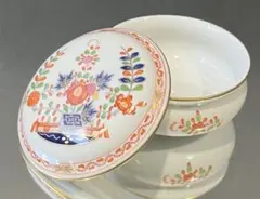 Meissen マイセン/※1級品 上級ライン 柿右衛門写 金彩御所車花紋 蓋物のサムネイル