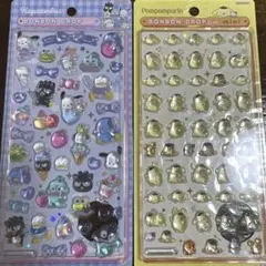 正規品 ボンボンドロップシール 第2弾はぴだんぶい miniポムポムプリン 2枚