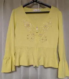 スーパービューティー　装飾　ニット　カーディガン