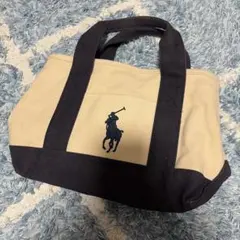Ralph Lauren トートバッグ ベージュ/ネイビー