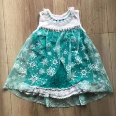 雪の結晶プリント ワンピース アナと雪の女王エルサ風♡80サイズくらい