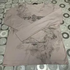 HIDEAWAYS ピンク Vネック長袖カットソー