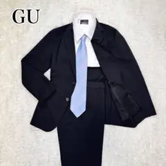 極美品 GU スーツ セットアップ S ブラック 春夏 薄手