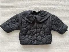 petit main ブラック キルティングアウター 80