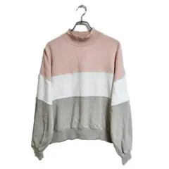 Lee スウェット トップス Mサイズ ピンク系 バイカラー おしゃれ 通勤通学