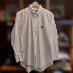 90年代 ビンテージ CHAPS ラルフローレン 長袖シャツ M アイボリー