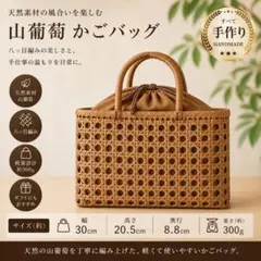 稀少 長郷千代喜さんの山葡萄の手提げかごバッグ - メルカリ