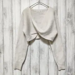 GU　(M)　フロントツイストニット ショート丈