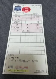 (レア)近鉄スタフ1A乗務員訓練運転カードのサムネイル
