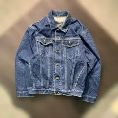 7AS5 デニムジャケット　Gジャン　ヴィンテージ　ブルー　L相当　古着used