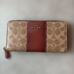 COACH 長財布 シグネチャー ブラウン