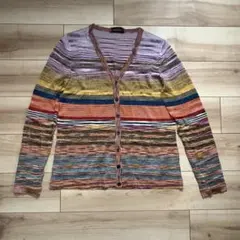 美品★ MISSONI ミッソーニ ラメ ニットカーディガン 46