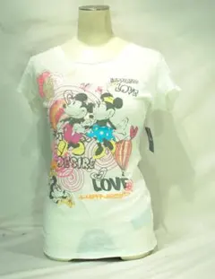 ディズニーミキーミニーTシャツ LOVE ホワイトのサムネイル