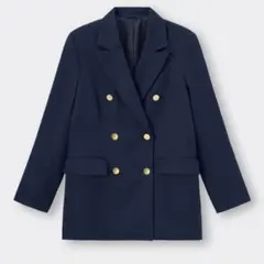 GU ジーユー ダブルブレストブレザー 紺ブレ 金ボタン XL 新品