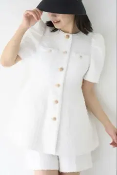 CELFORD セルフォード ペプラムハーフスリーブジャケットセットアップ