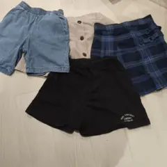 まとめ　デニムショートパンツ 140cmなど　4枚