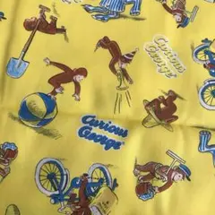 おさるのジョージ 生地 黄色