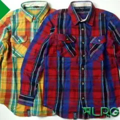 (S) 新品 LRG エルアールジー 長袖ネルシャツ フラップポケット付 R