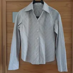 春夏向け【a.v.v】ストライプ長袖シャツ