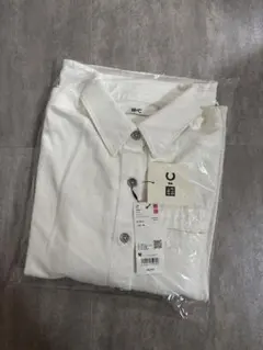 【新作】ユニクロC デニムリラックスシャツジャケット ホワイト Ｍ