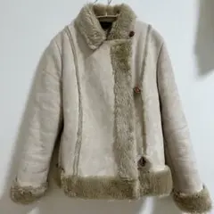 Pa.delo ベージュ ムートンコート