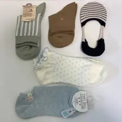 無印良品ほか　靴下　ソックス　フットカバー　5足セットのサムネイル