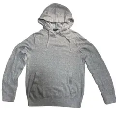 バナナリパブリック リネンパーカー S グレー フーディープルオーバー麻