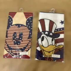 東京ディズニーリゾート ガーゼハンカチ ミッキー　ドナルドダック　レトロ
