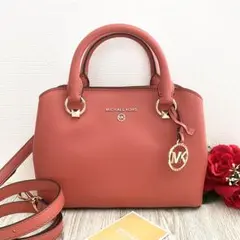 《新品》MICHAEL KORS ショルダーバッグ　ピンク　オレンジ　レザー