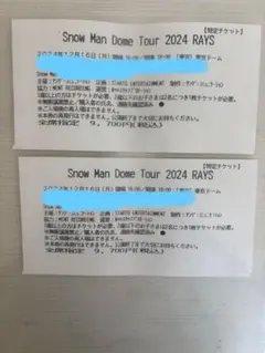 SnowMan2024 RAYS 12月16日東京ドーム