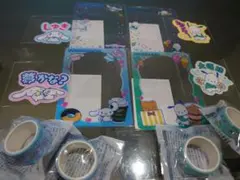 シナモロール ポチャッコ ステッカーとマスキングテープセット ファミマコラボ