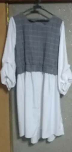 E*I様 シャツワンピース バルーンスリーブ チェック柄