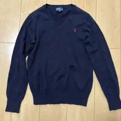 Polo by Ralph Lauren ネイビー Vネックセーター 160