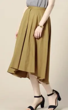 【BEAUTY&YOUTH 】サーキュラーバックロングスカート キャメル